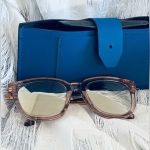 Gentle Monster Absente Square Sunglasses Clear Blush Pink Acetate Mirror